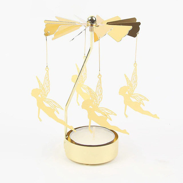 Golden Carousel Candle Holder