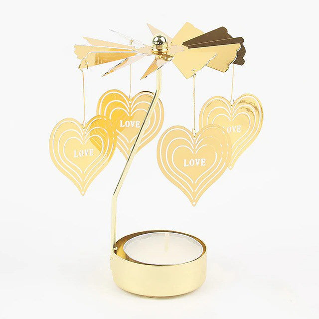 Golden Carousel Candle Holder