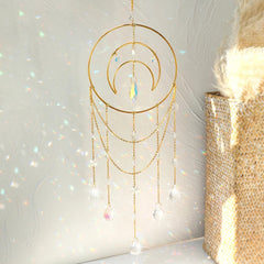 Crying Moon Crystal Suncatcher