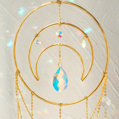 Crying Moon Crystal Suncatcher