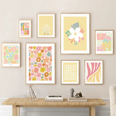 Yellow Pastel Flower Canvas Posters