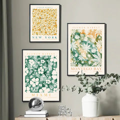 Green Leaves Herbarium Canvas Posters