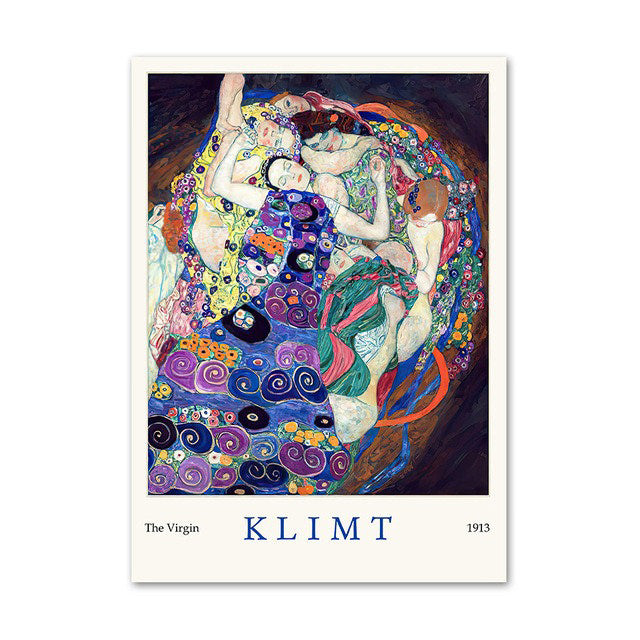 Klimt Green Art Hoe Canvas Posters