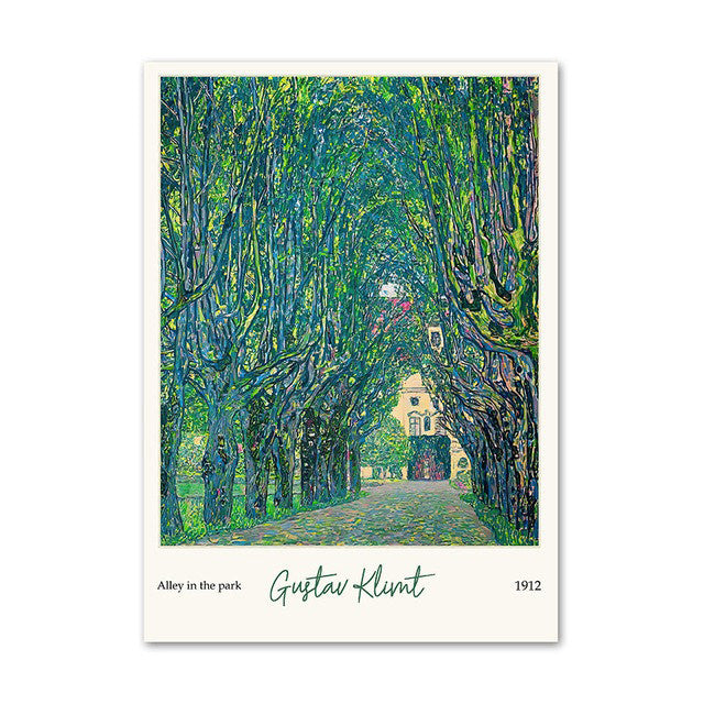 Klimt Green Art Hoe Canvas Posters