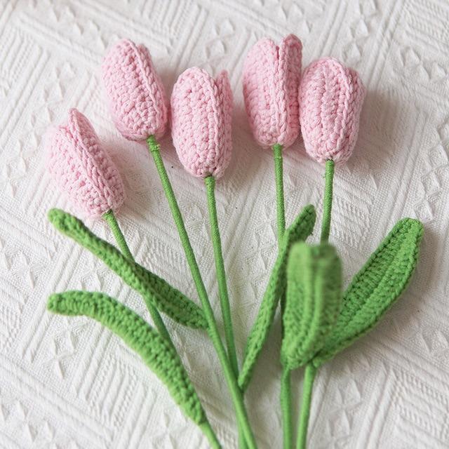 Fleurs de tulipes au crochet