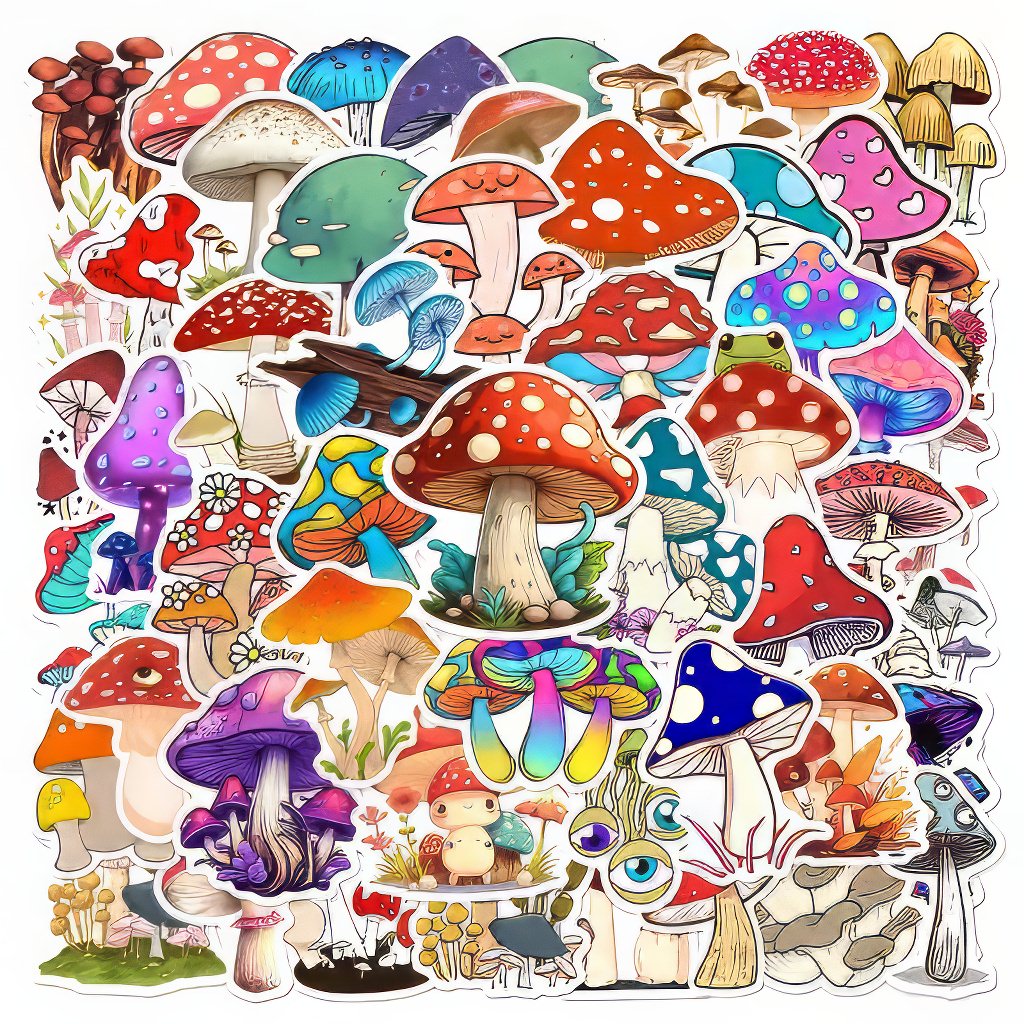 Happy Forest Mushrooms Sticker Pack