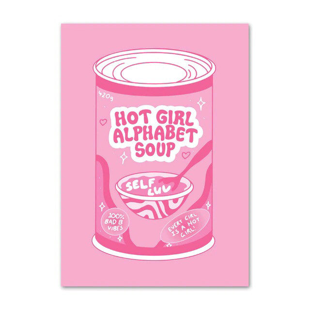 Hot Pink Girly Canvas Posters