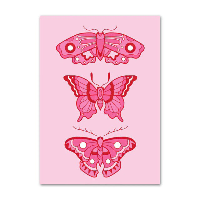 Hot Pink Girly Canvas Posters