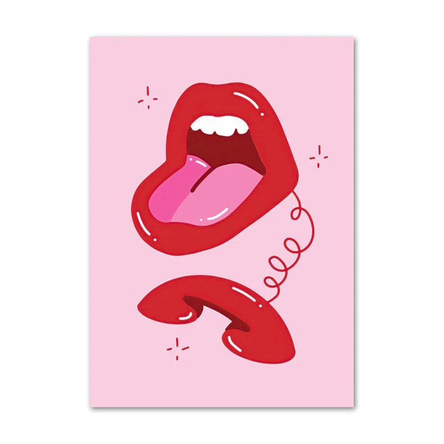 Hot Pink Girly Canvas Posters