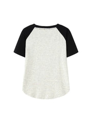 T-Shirt mit Stickerei und Patchwork-Ärmeln 