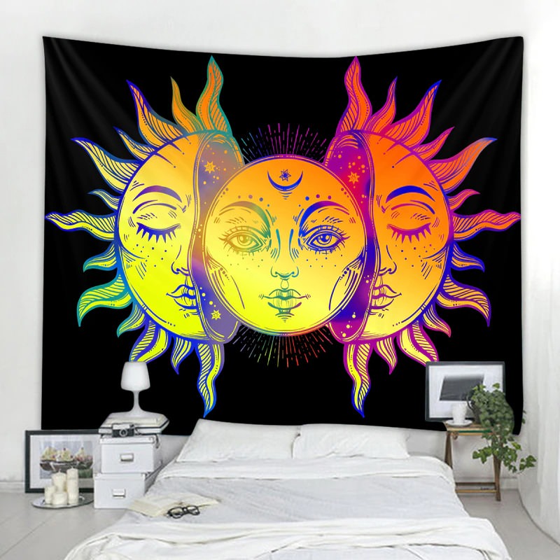 Indian Moon out of Sun Tapestry