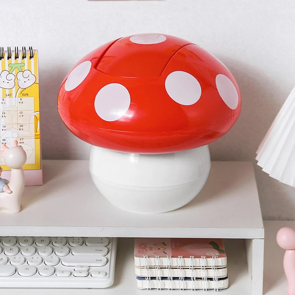 Kawaii Mushroom Desk Trash Can