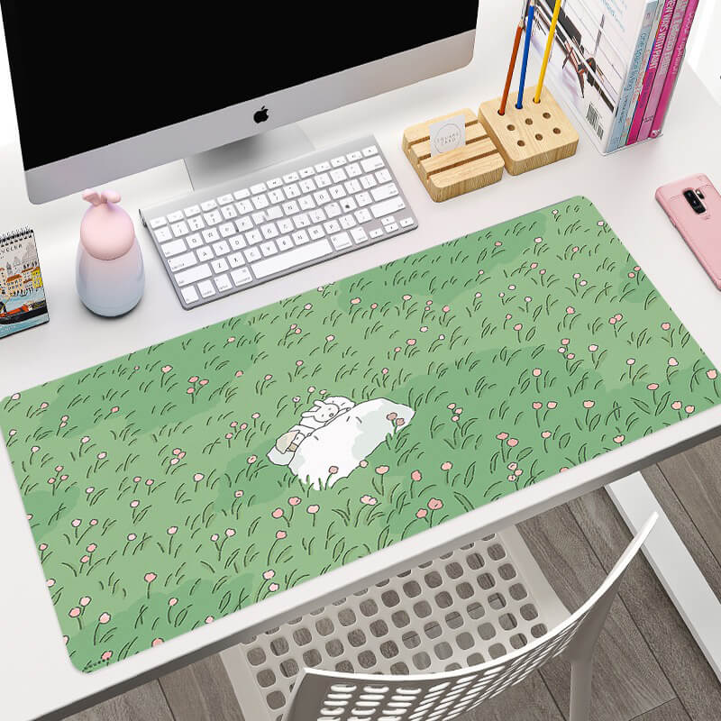 Kawaii Plant Aesthetic Large Mouse Pad