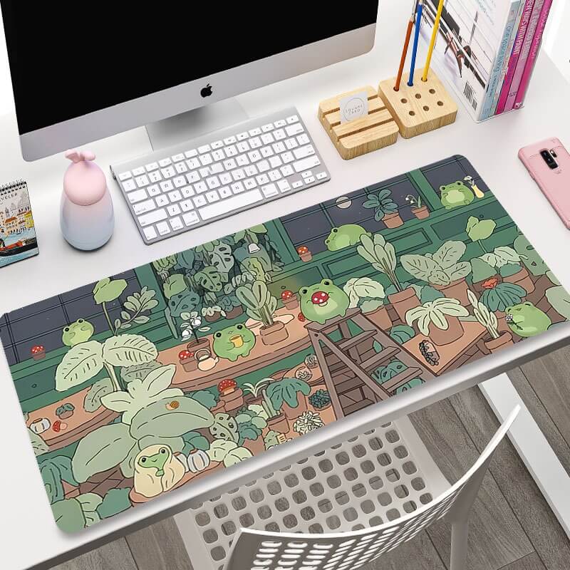 Kawaii Plant Aesthetic Large Mouse Pad