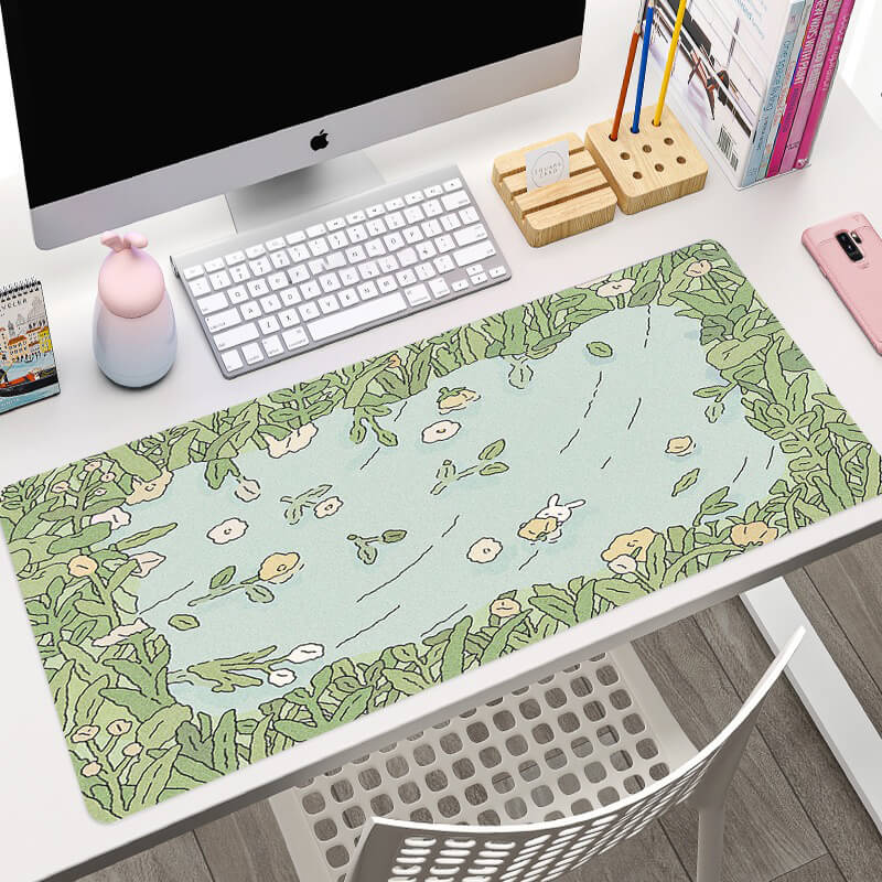 Kawaii Plant Aesthetic Large Mouse Pad