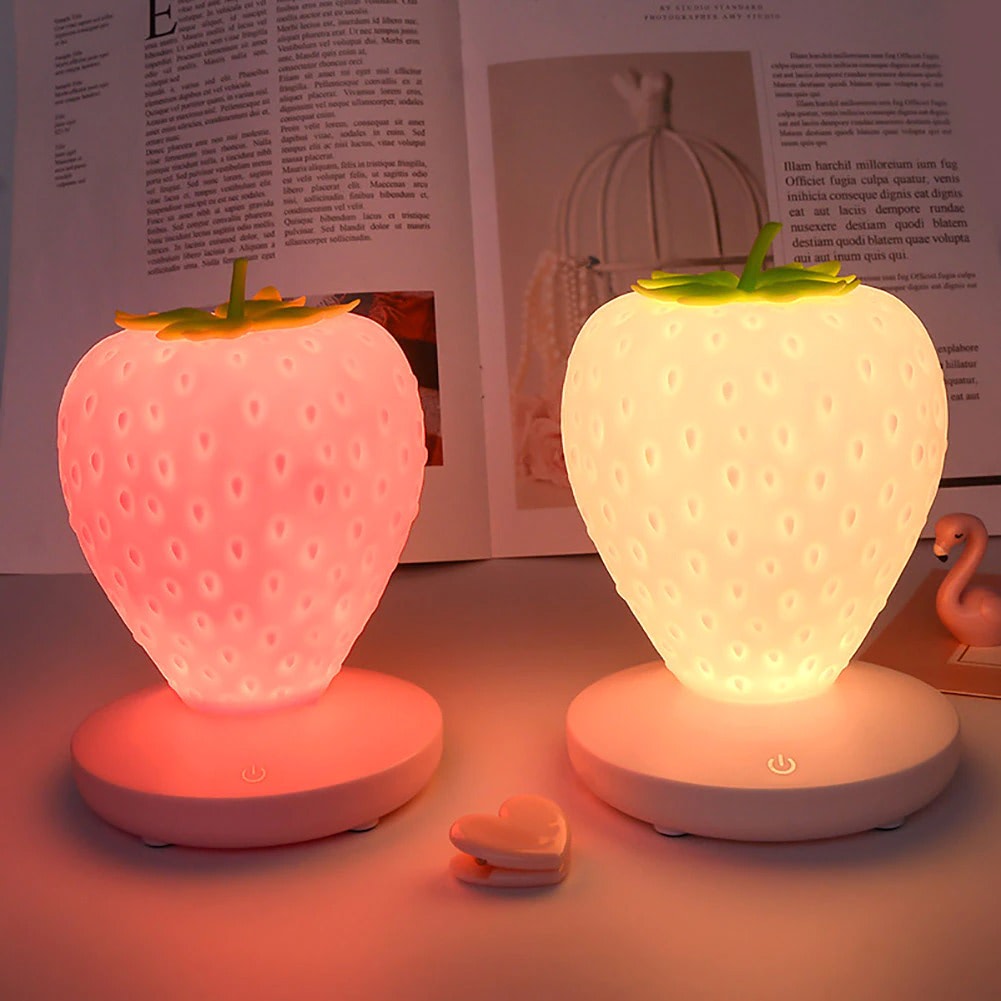 Kawaii Strawberry Night Light