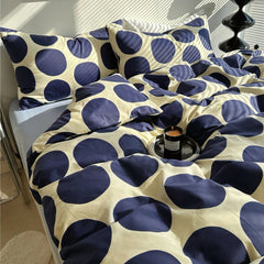 Blue Large Polka Dot Bedding Set