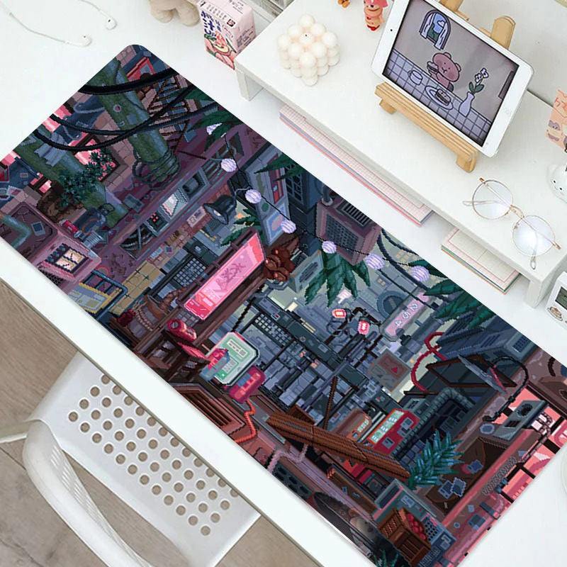 Night Cities Aesthetic Large Mouse Pad