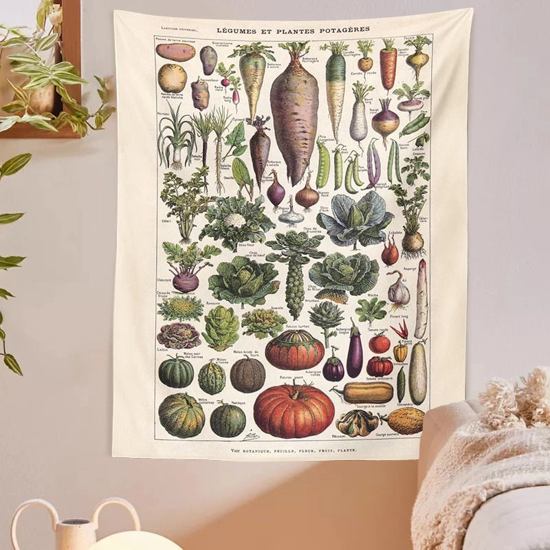 Les Legumes Botanical Tapestry