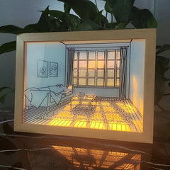 Light Painting Shadow Box Picture Frame