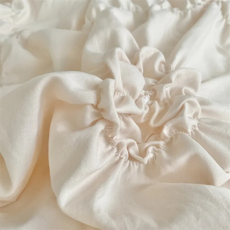 Ruffle Flower Duvet Cover Set