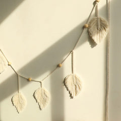 Macrame Leaf Tassels Wall Hanging Decor