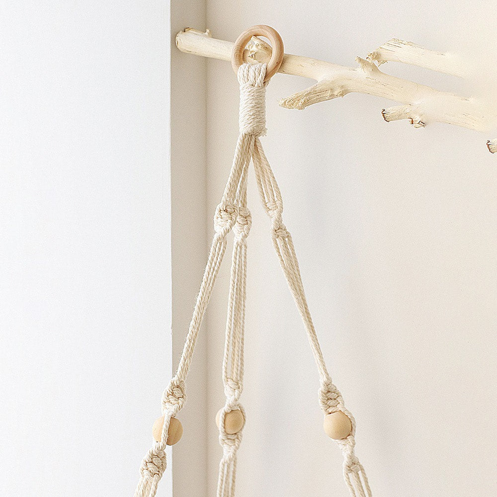 Macrame Hanging Corner Shelf