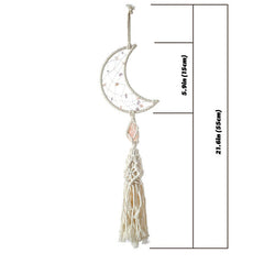 Moon Crystal Macrame Dreamcatcher