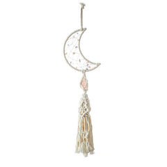 Moon Crystal Macrame Dreamcatcher