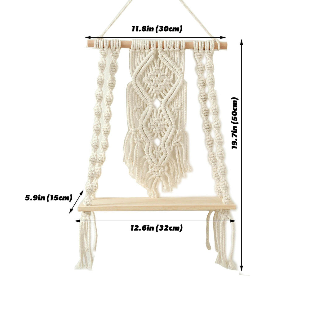 Macrame Wall Hanging Shelf