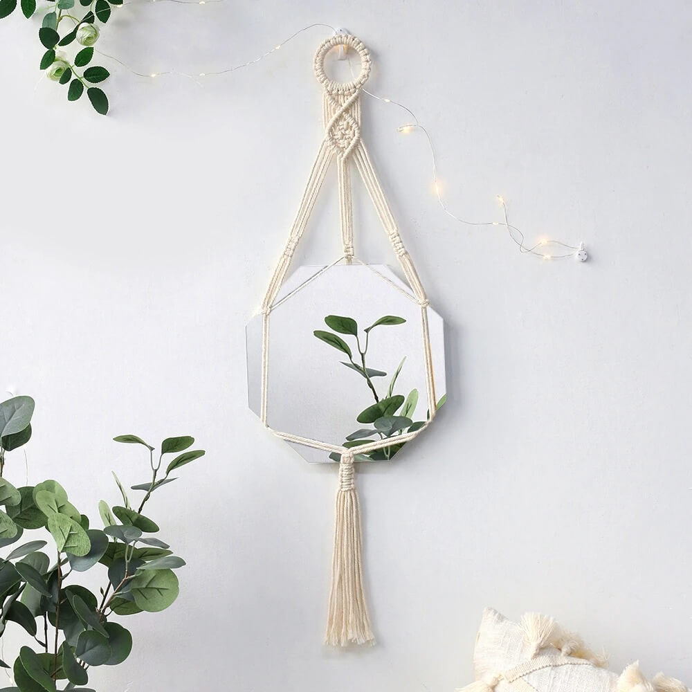 Macrame Wall Hanging Simple Mirror