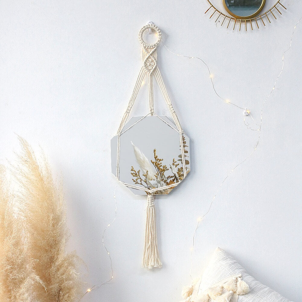 Macrame Wall Hanging Simple Mirror