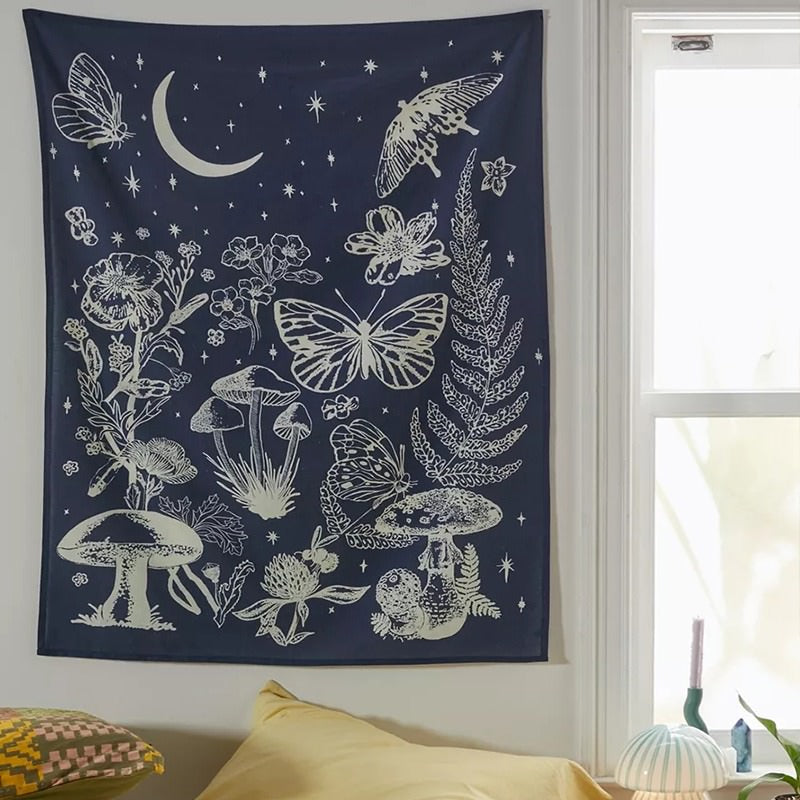 Magic Forest Night Tapestry