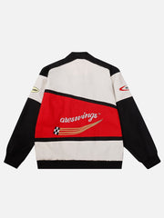 "ARES WINGS" Patchwork Racing Jacket