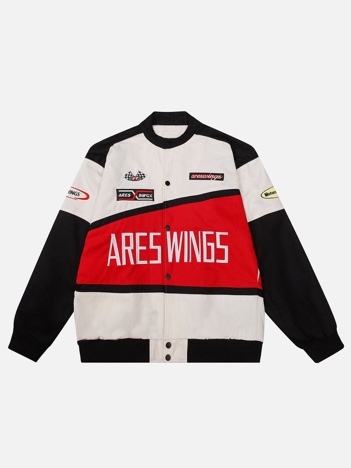 "ARES WINGS" Patchwork Racing Jacket