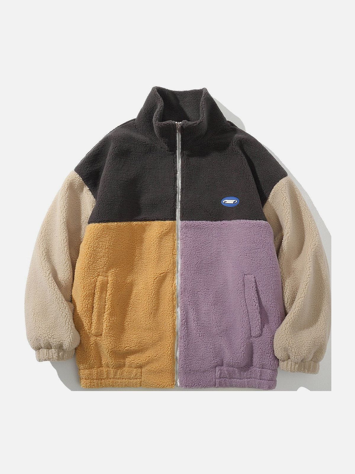 Color Matching Sherpa Coat