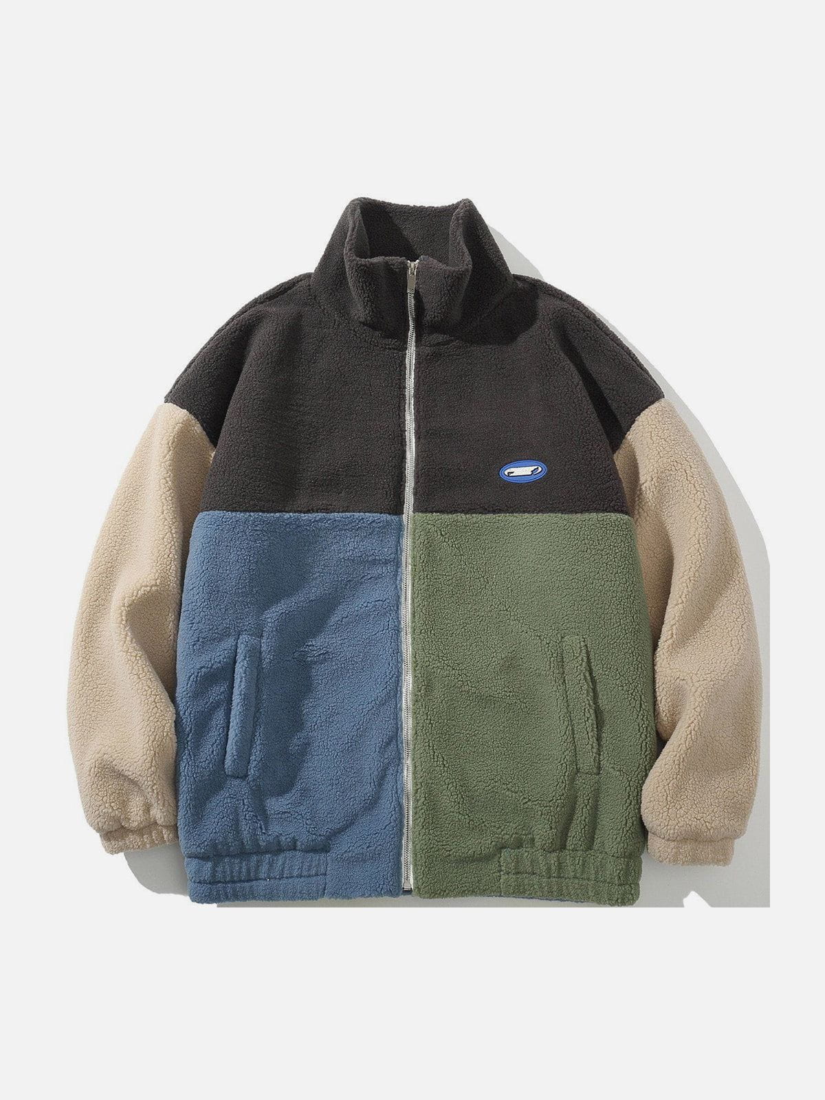 Color Matching Sherpa Coat