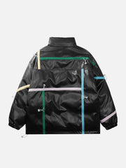 Colorful Lines Winter Coat