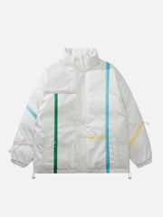 Colorful Lines Winter Coat