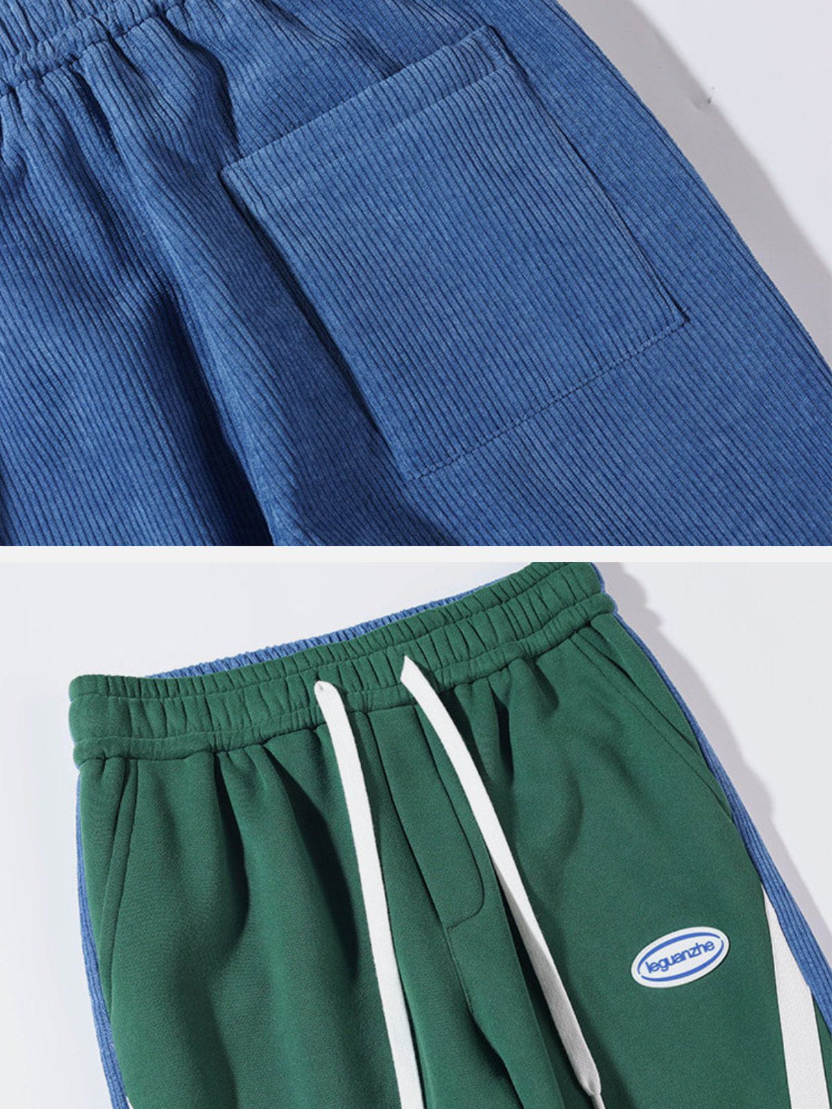 Contrast Corduroy Sweatpants