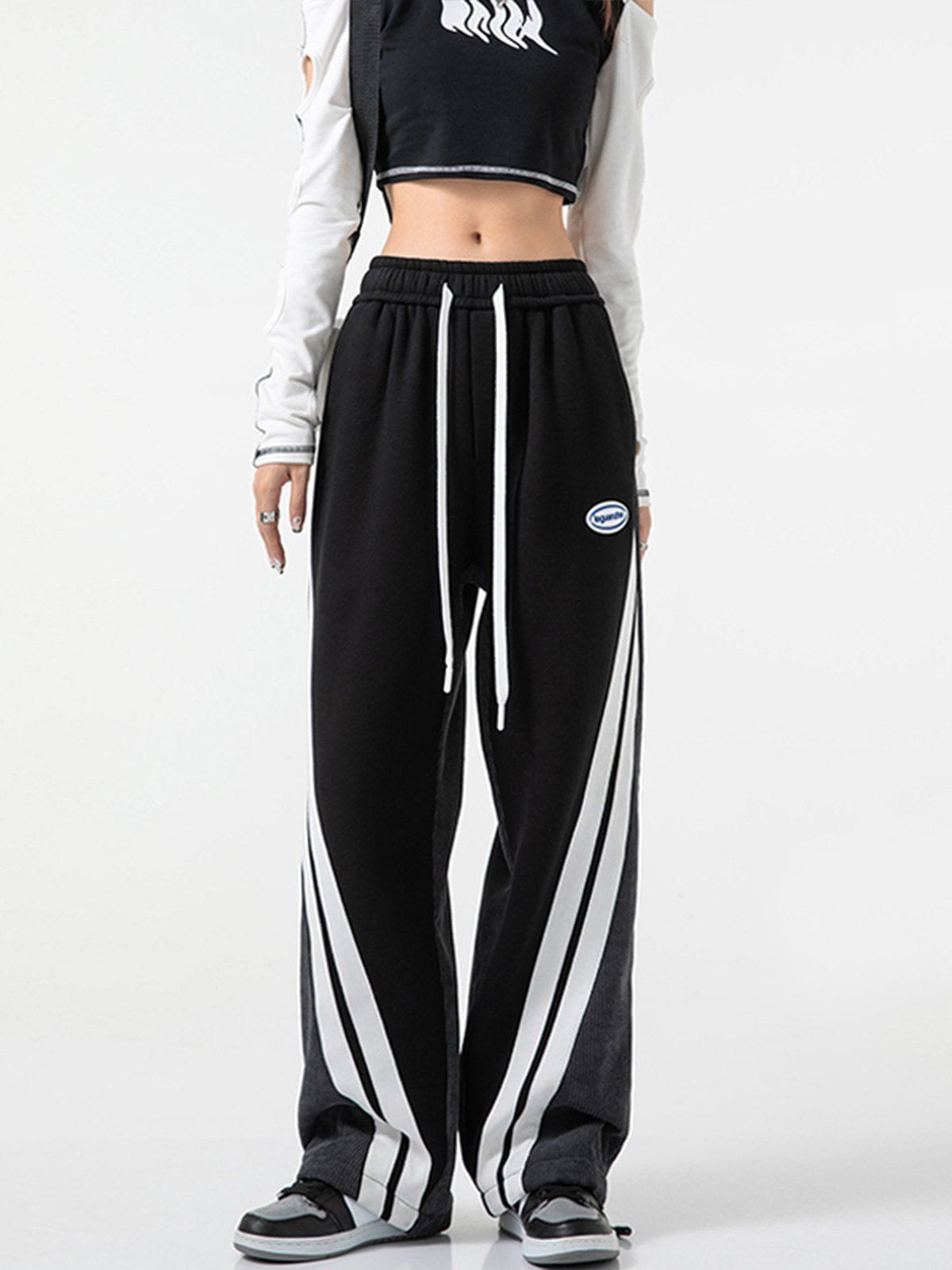 Contrast Corduroy Sweatpants