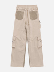 Contrast Multi-Pocket Cargo Pants