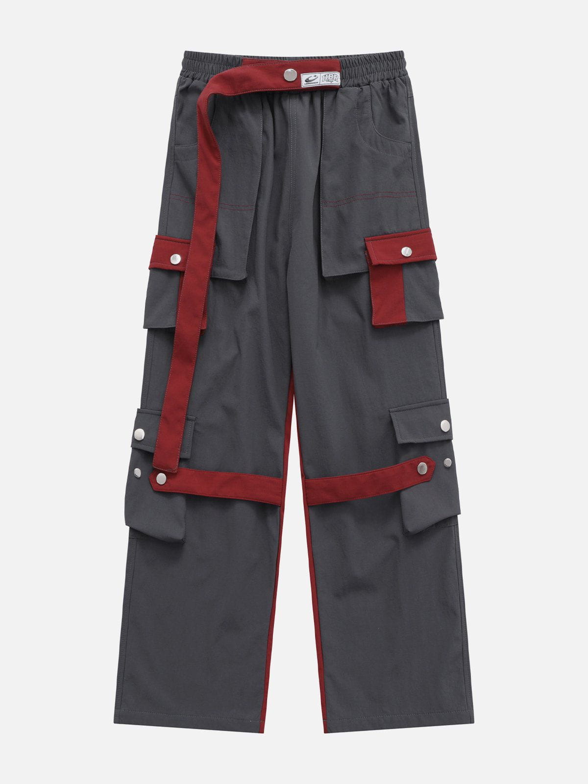 Contrast Multi-Pocket Cargo Pants