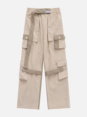 Contrast Multi-Pocket Cargo Pants