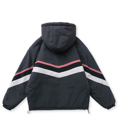 Contrast Panel Hood Winter Coat