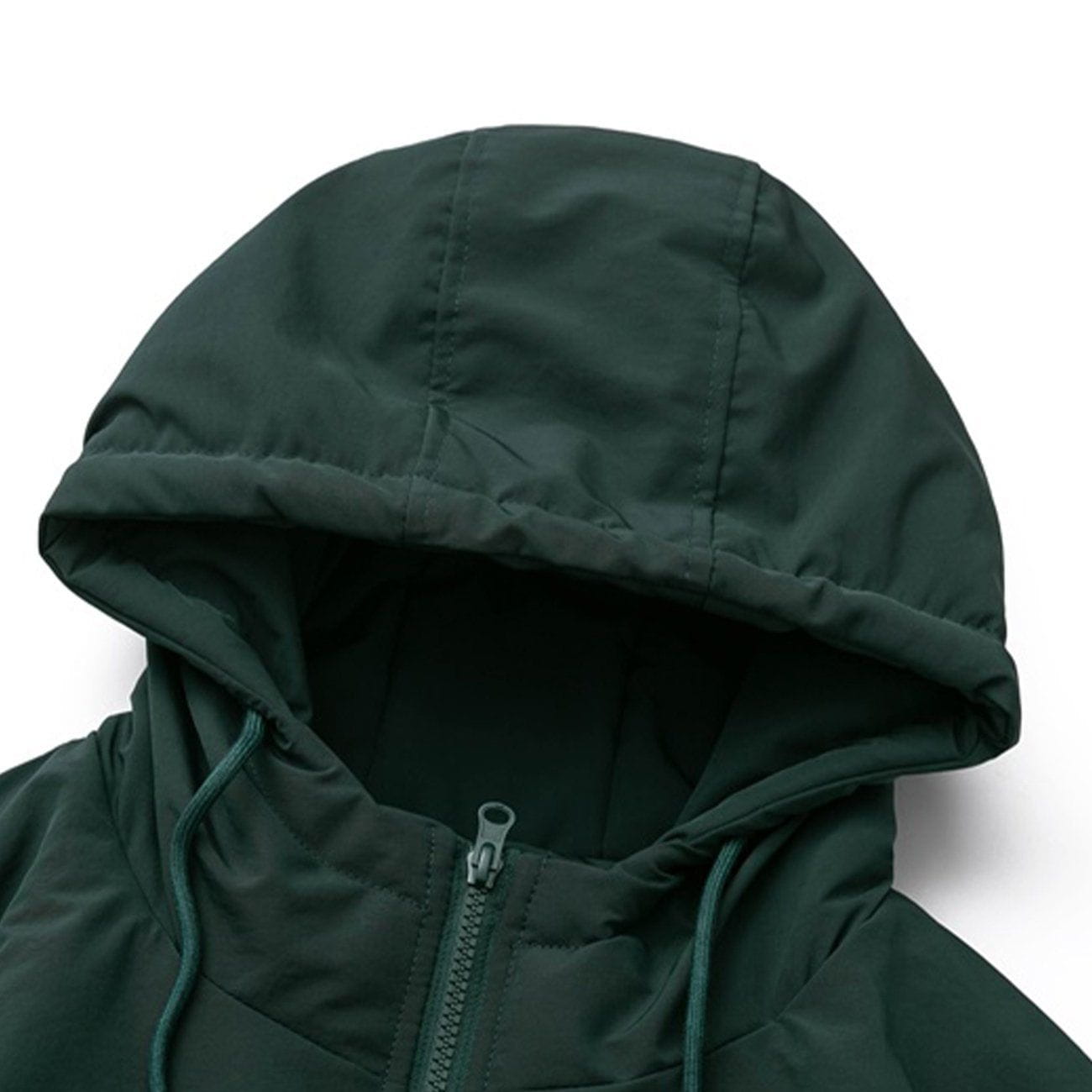 Contrast Panel Hood Winter Coat