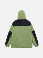 Contrast Patchwork Anorak