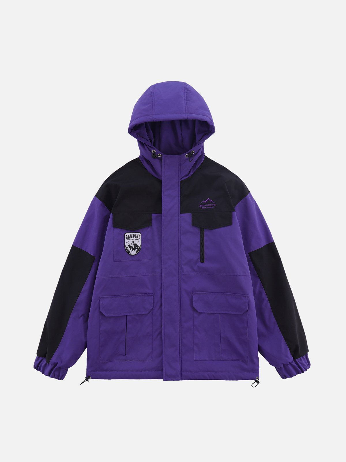 Contrast Patchwork Anorak