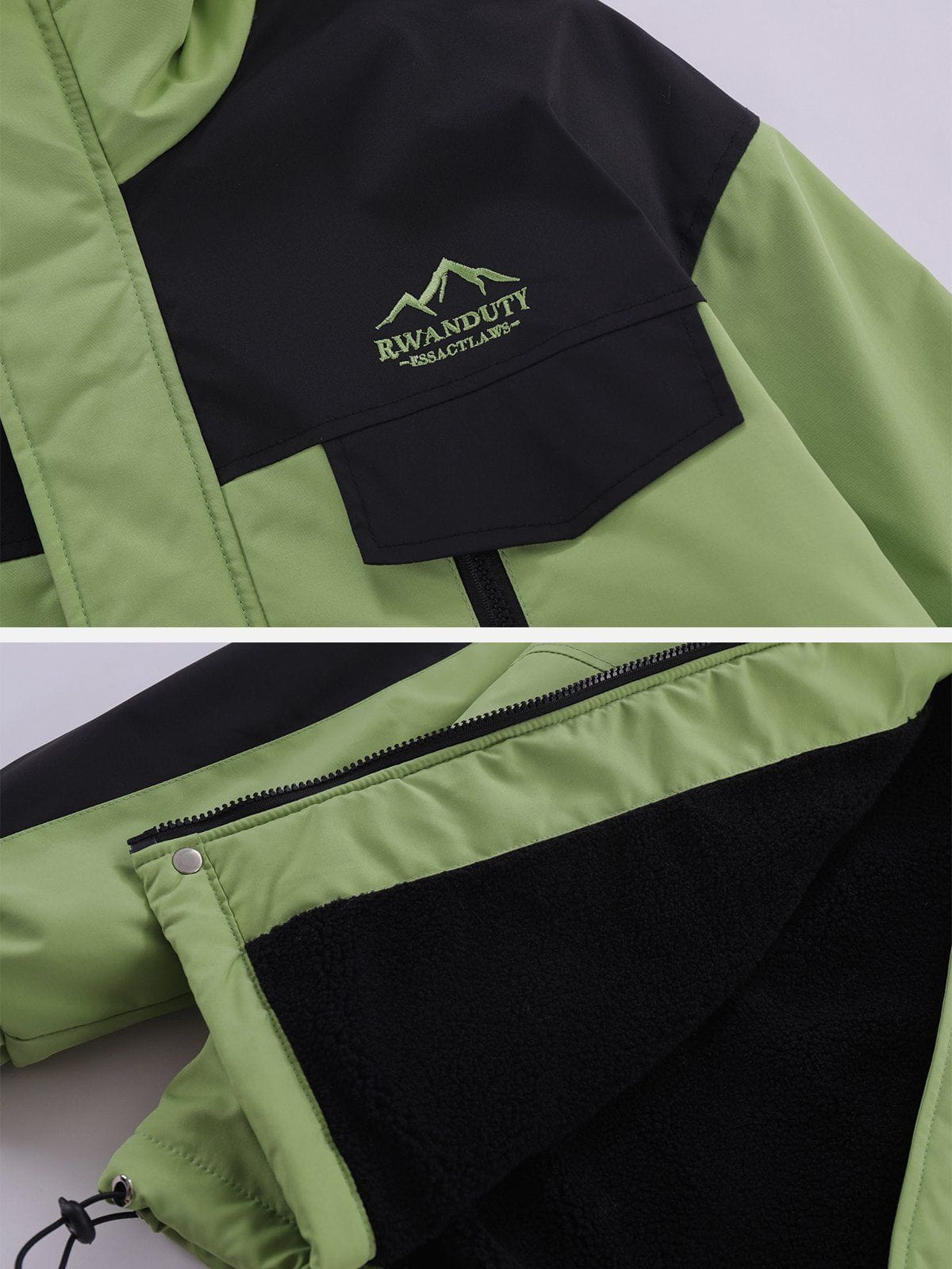 Contrast Patchwork Anorak