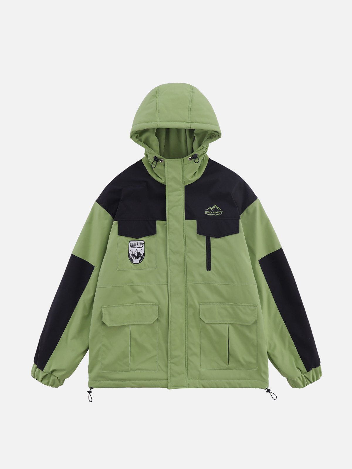 Contrast Patchwork Anorak
